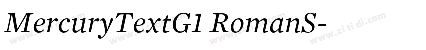 MercuryTextG1 RomanS字体转换
